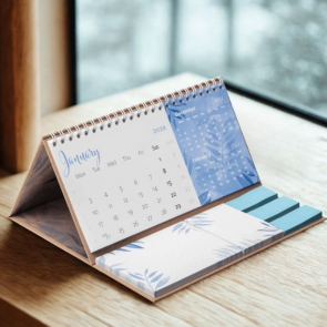 Kraft Wiro Calendar Pod with Full Colour Printing