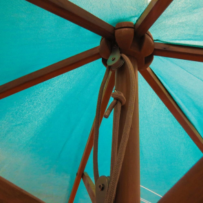 2m Wooden Parasol and Base