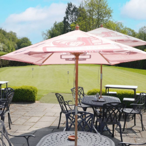 2m Wooden Parasol and Base