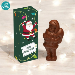Eco Flip Top Box - 35% Milk Chocolate Santa
