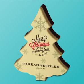 Large Printed Chocolate Christmas Tree 15cm