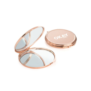 Rose Gold Coloured Double Compact Mirror