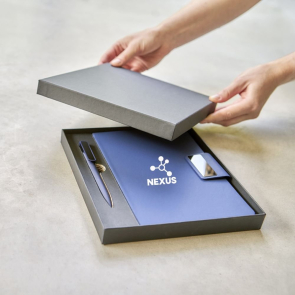 Recycled Office Set Containing a Notebook and Pen