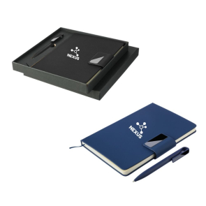Recycled Office Set Containing a Notebook and Pen