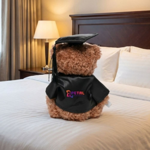Graduation Style Medium Patched Paw Teddy