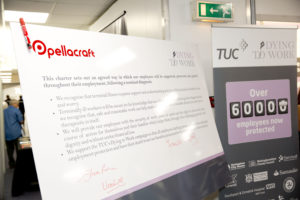 Conference Exhibition Stands at TUC conference Brighton.